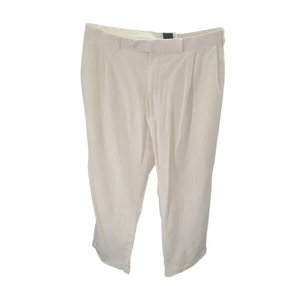 Britches by Samtex mens linen trouser 42x30 beachy resort wear vacation nautical